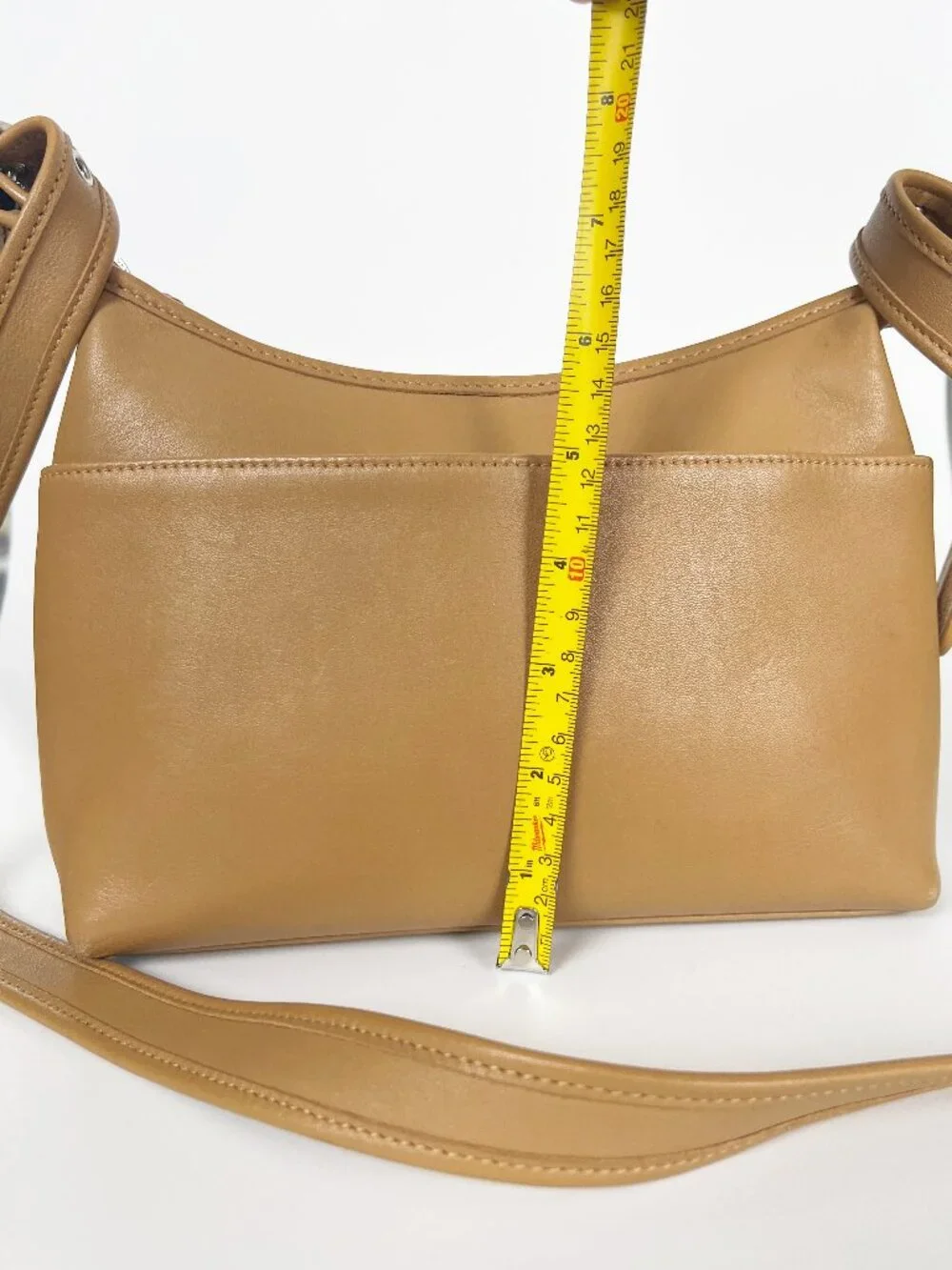 Vintage Coach Legacy Leather Ergo Hobo Zip Purse Crossbody Bag Camel Tan Y2K 00s - Picture 13 of 14